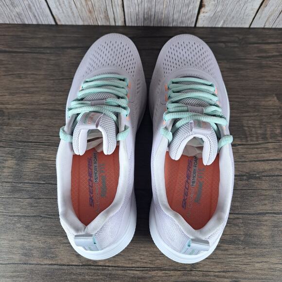 Skechers D' Lux Fitness Fresh Feel Women's Sz 9 Athletic Shoes Lavender Mint - Picture 6 of 9
